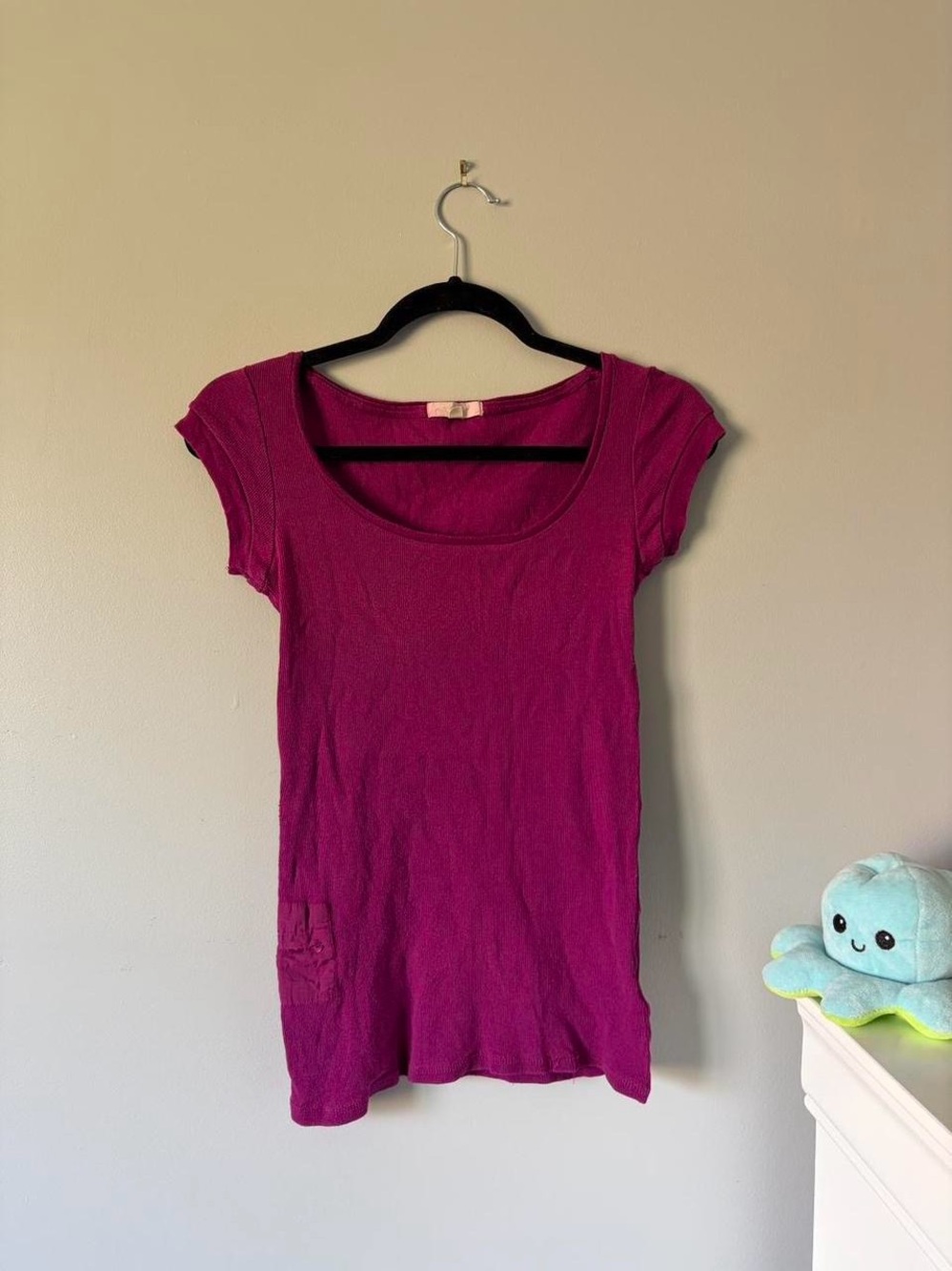 Vintage Ardene Magenta Scoop Neck Short Sleeve Tee